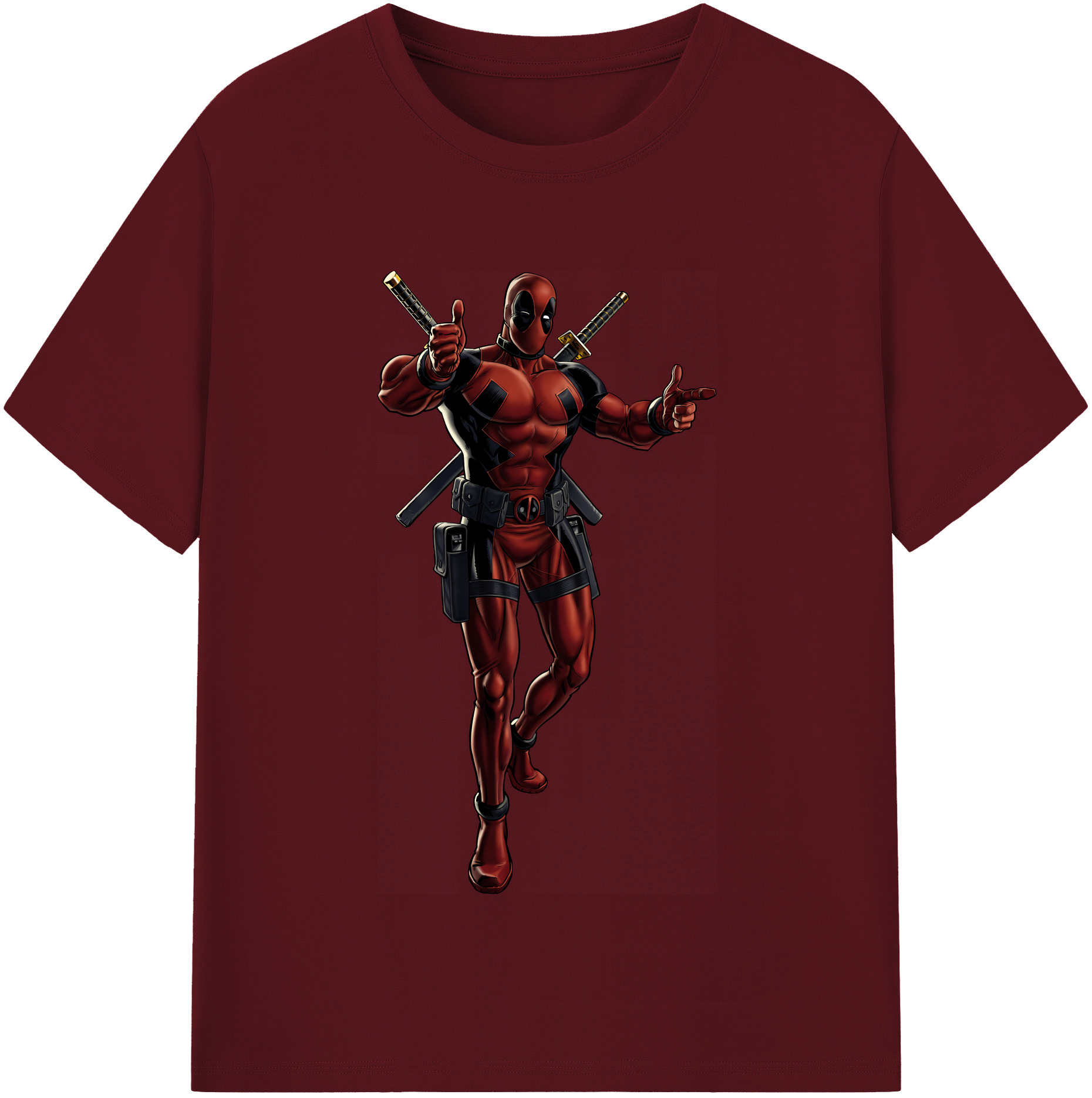 （画像用） Deadpool デッドプール 綿100％半袖Tシャツ（フロントプリント）